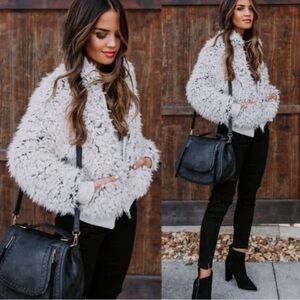 Vici BNWT SNOW ANGEL POCKETED FAUX FUR JACKET